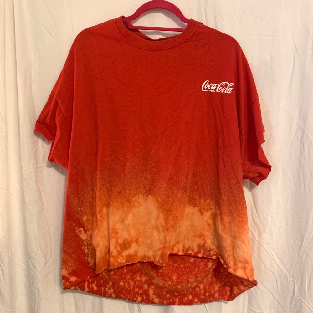 🖤 distressed Coca-Cola shirt/ coverup! Vintage!